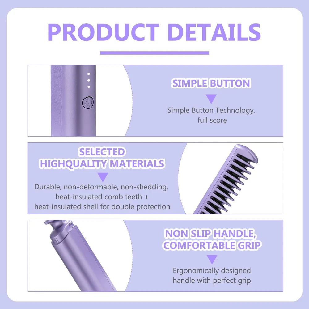 HAIR STRAIGHTENER MOBILE HEAT COMB