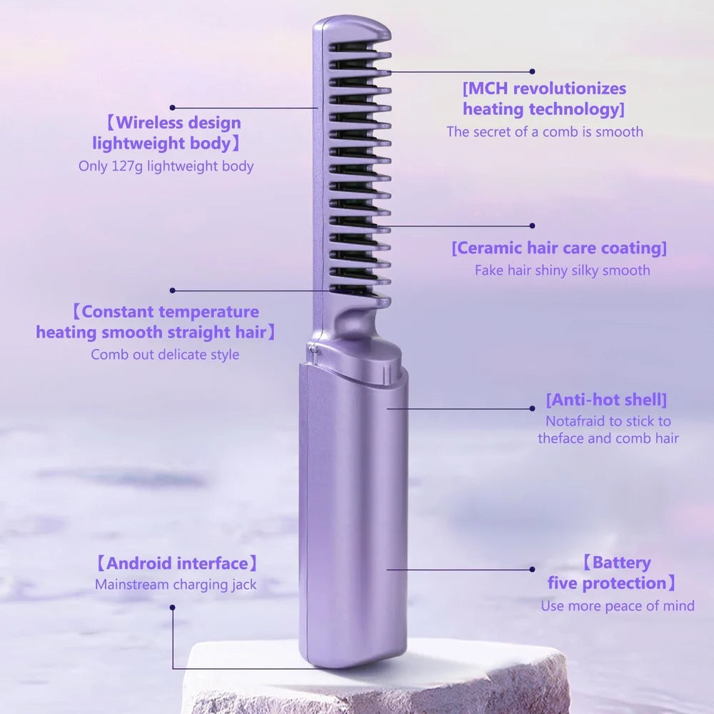 HAIR STRAIGHTENER MOBILE HEAT COMB